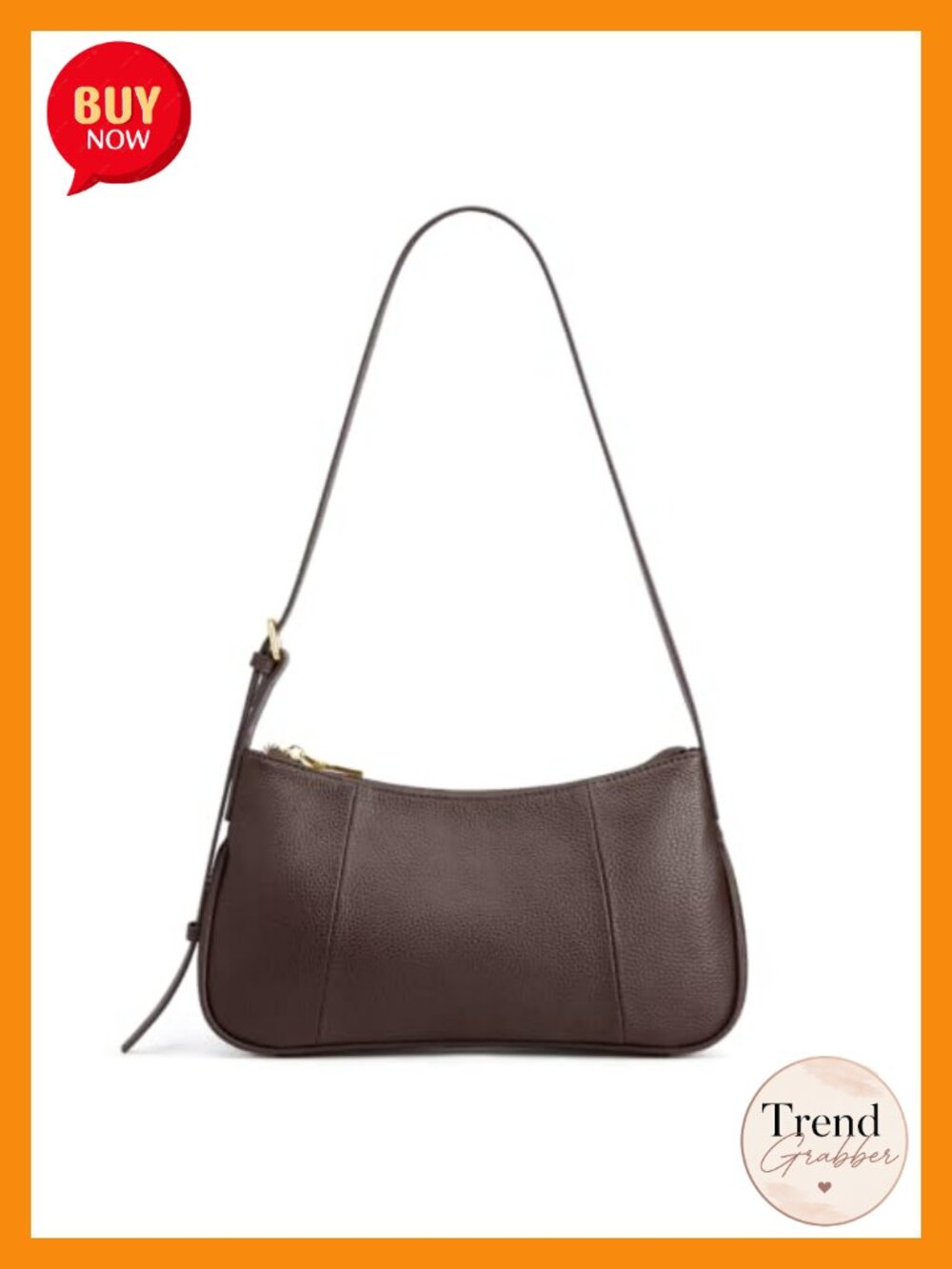Top Grain Pebbled Cowhide Leather Small Shoulder Hobo Bag